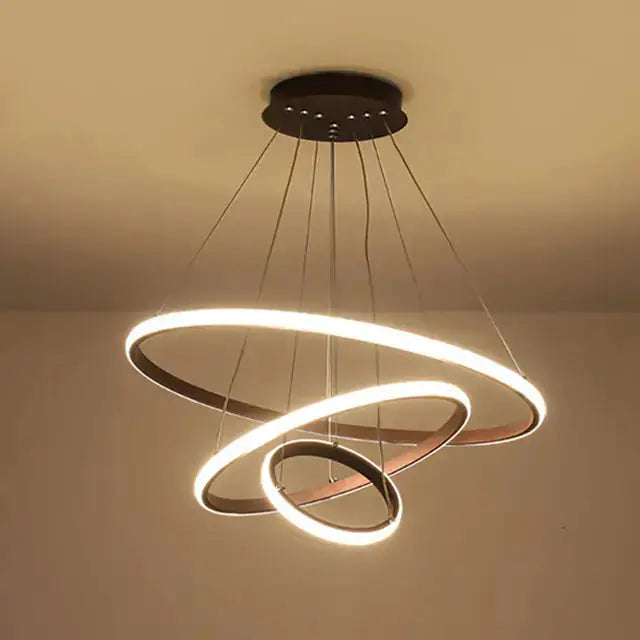 Modern LED Ceiling Light - Designer Geometric Pendant Lamp Black | Dimmable Flush Mount Fixture Viral product 2026