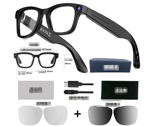 AI Camera Smart Glasses - HD Recording, Translation & Voice Calls