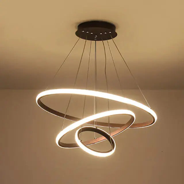 Modern LED Ceiling Light - Designer Geometric Pendant Lamp Black | Dimmable Flush Mount Fixture Viral product 2026