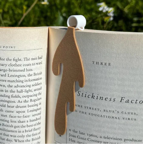 Coffee Spill Bookmark - Realistic Spilled Coffee Page Marker for Book Lovers