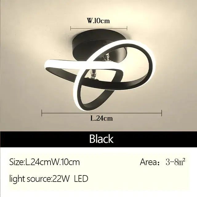 Modern LED Ceiling Light - Designer Geometric Pendant Lamp Black | Dimmable Flush Mount Fixture Viral product 2026