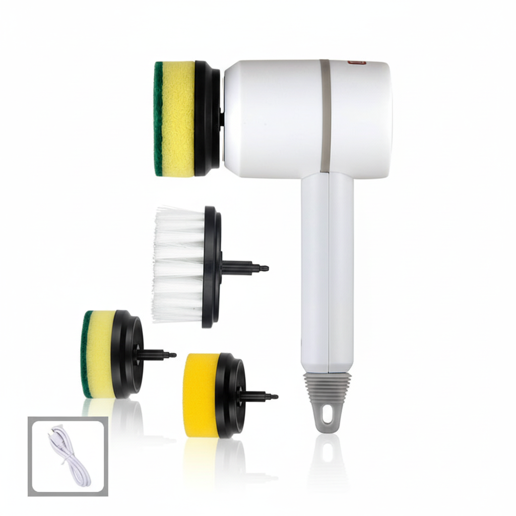 Electric Cleaning Brush with 3 Heads