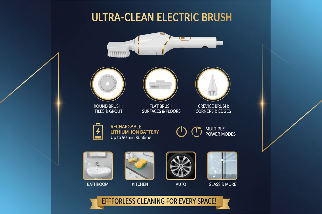 Electric Brush Features Infographic