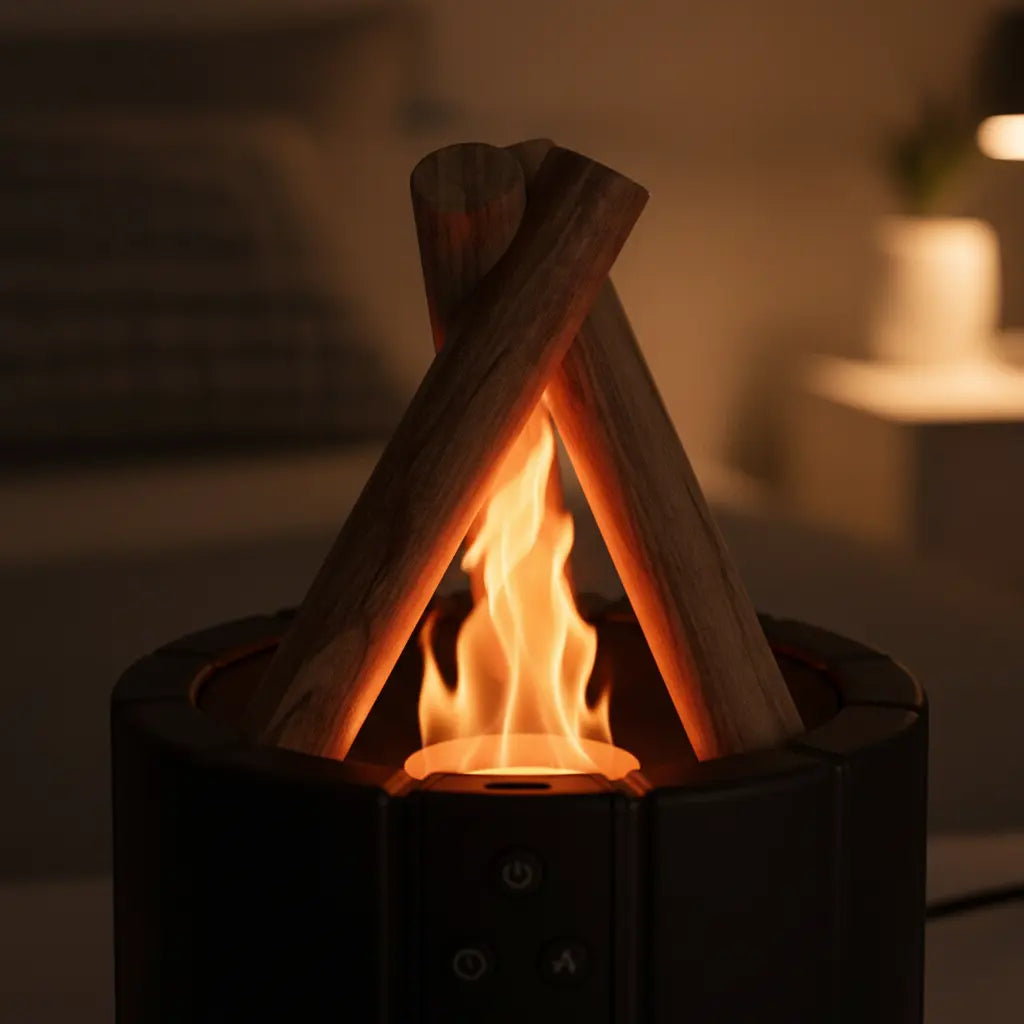 Close-up Realistic Flame Effect Detail