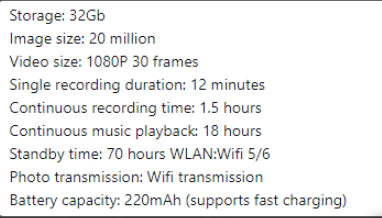 AI Camera Smart Glasses - HD Recording, Translation & Voice Calls